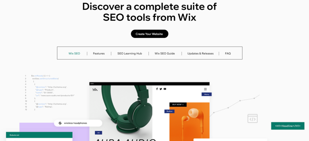 Wix vs Squarespace: Wix SEO tools