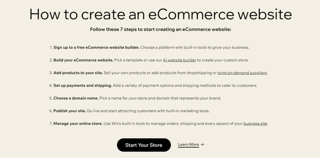 Wix vs Squarespace: Wix E-commerce